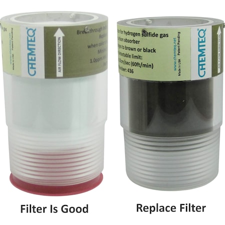 Chemteq Filter Change Indicator 3 for Hydrogen Sulfide Gas 436